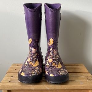 Bogs Waterproof Purple Animals Forest Boots Youth Size 6